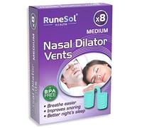 Runesol Dilatador Nasal Silicona para Dormir, 8 x Verde Medio, Dilatadores Nasales Antironquidos, Silicone Nasal Dilator, Nariz Respirar Dormir, Respirar Bien Separador Nariz, Antironquido