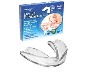 Runesol Ferula Descarga Bruxismo, 6 x Mixto, Férulas Dental Moldeable, Protector Bucal para Dormir, Ferulas de Descarga para Bruxismo, Ferula Dental Noche, Funda Dientes, Felulas Bucales Dentales