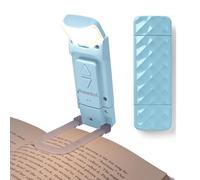 Runesol Luz de Lectura Azul, Lampara de Lectura para Libros USB Recargable, Luz para Leer Libros en la cama Con 5 LED, Reading Light Con Clip, Linterna Lectura, 3 Modos Book Light