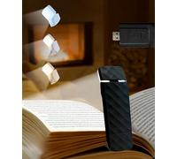 Runesol Luz de Lectura Negra, Lampara de Lectura para Libros USB Recargable, Luz para Leer Libros en la cama Con 5 LED, Reading Light Con Clip, Linterna Lectura, 3 Modos Book Light