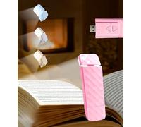 Runesol Luz de Lectura Rosa, Lampara de Lectura para Libros USB Recargable, Luz para Leer Libros en la cama Con 5 LED, Reading Light Con Clip, Linterna Lectura, 3 Modos Book Light