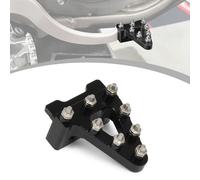 Runfarr Pedal Freno Trasero Moto,Puntera Pedal Freno Trasero Palanquilla de Aluminio CNC para Pit Bike Dirt Bike Motocross Enduro Supermoto-Negro