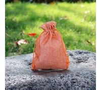 RUNGG 5-20 unids/lote bolsa de regalo de yute de arpillera de lino Natural bolsa con cordón de cumpleaños para embalaje de dulces de boda y fiesta