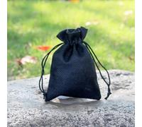 RUNGG 5-20 unids/lote bolsa de regalo de yute de arpillera de lino Natural bolsa con cordón de cumpleaños para embalaje de dulces de boda y fiesta