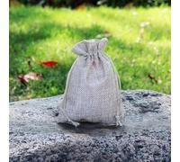 RUNGG 5-20 unids/lote bolsa de regalo de yute de arpillera de lino Natural bolsa con cordón de cumpleaños para embalaje de dulces de boda y fiesta