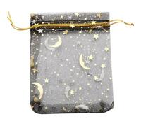 RUNGG 50 unids/lote bolsa de organza bolsa de regalo color oro luna estrella regalos bolsas para boda fiesta caramelo bolsa joyería embalaje