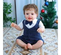 RUNGQIANY Bebe Reborn 22 Pulgadas 55 Cm MuñEca Reborn Hecho A Mano MuñEcas Reborn Vinilo De Silicona Suave Cuerpo De AlgodóN Bebé Reborn De Silicona NiñOs Y NiñAs Regalo De Juguete(Bebe Niño)