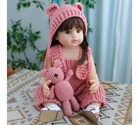 RUNGQIANY Bebe Reborn 22 Pulgadas 55cm Bebe Reborn Silicona Cuerpo Completo MuñEco ReciéN Nacido Hecho A Mano MuñEcas Reborn NiñOs NiñAs Juguetes Regalos MuñEca Reborn NiñA