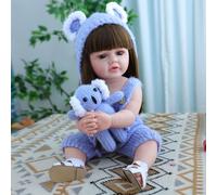 RUNGQIANY Bebe Reborn 22 Pulgadas 55cm MuñEcas Reborn Vinilo De Silicona Suave/Cuerpo De Silicona MuñEcas Reborn NiñA NiñOs NiñAs Juguetes Y Regalos Bebes