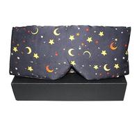 RunGrape Antifaz de seda de morera 100 % opaca, para dormir por la noche y siesta de viaje, suave sombra de ojos ajustable, cómoda vendaje orgánico para mujeres y hombres, tamaño grande, estrellas