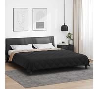 Runheo Edredón de verano de microfibra, 220 x 260 cm, color negro, topo, transpirable, ligero, lavable, hipoalergénico, para dormitorio de verano con acolchado uniforme que regula la temperatura
