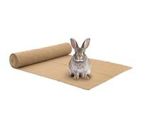 Runheo Esterilla para roedores de cáñamo, 1 x 5 m, 5 mm, robusta, natural, se puede cortar para jaulas de animales pequeños, como conejos, cobayas, hámsters, protege el suelo y proporciona comodidad