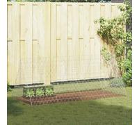 Runheo Jaula para conejos de acero galvanizado, 215 x 100 x 85 cm, resistente a la intemperie con protección, techo y rejilla para conejos, cobayas, hámsters y rueda libre en el jardín