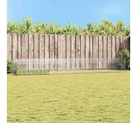 Runheo Jaula para conejos plateada de acero galvanizado, 600 x 78 x 78 cm, resistente a la intemperie, con protección, rejilla y techo para exteriores, ideal como rueda libre, cercado, caño