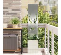 Runheo Lona de privacidad de jardín de acero galvanizado con estampado de animales en plata, 32 x 32 x 150 cm, para patio y jardín, con incrustaciones decorativas, acabado mate para uso exterior