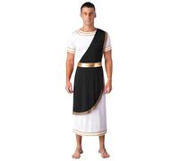Runhomal - Disfraz de dioses griego para hombre, adulto, emperador romano César griego romano Halloween carnaval fiesta, negro, XL