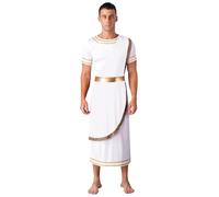 Runhomal - Disfraz de dioses griego para hombre, adulto, emperador romano César griego romano Halloween carnaval fiesta, A blanco., L