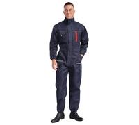 Runhomal Mono de Trabajo para Hombre Multibolsillo con Cremalleras Salopeta Ropa de Trabajo Agrícola para Mecánicos, azul marino, L