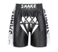 Runhomal Pantalón corto de boxeo para niño MMA Kick-Boxing Entrenamiento Fitness Lucha Pantalón corto deportivo Kick Box Entrenamiento Grappling Muay Thai Combate 3-16 años, tipo A, 9-10 Años