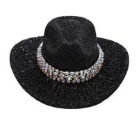 Runhomal - Sombrero de neón para mujer, gorro de mezclilla, para mujer, mini disfraces de cosplay de noche, gorro lindo, 1 unidad, color negro, talla única