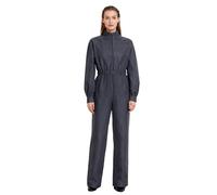 Runhomal Traje De Cremallera Frontal Traje De Trabajo Mujer Viaje Club Fin De End Pantalones Largo Ligero Trabajo, gris, M