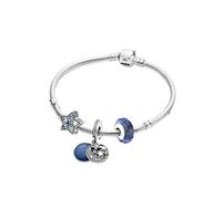 runhuabaihuo Conjuntos de joyería de lujo de pulseras de mano for mujer de plata de ley 925(17cm,Starry Sky City)