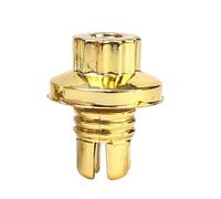 runhuabaihuo Tuercas universales for rueda de coche, remaches punta plástico, tapa llantas, tornillo decoración labio repuesto(Golden,30pcs)