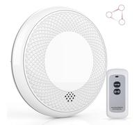 RUNIDUR Combinación Detector de Humo y CO Inalámbrico, Detector de Monóxido de Carbono en Red, Sensor Preciso con Batería de 10 Años, Botón de Prueba y Alarma Ruidosa de 85 dB, 1 Pieza