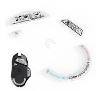 RunJRX Patines de Vidrio para Mouse Logitech G 502 Lightspeed Wireless, los Patines más rápidos y Suaves para Mouse (impresión en Blanco)