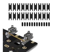 RunJRX Teclado PCB Interruptor de estabilizador PORON Pella DE PELÍCULA PELADRIMIENTO Padres de estabilizador de Teclado 20pcs, alambres de Alambre de Acero estabilizador EVA 12pcs (Negro