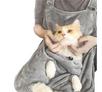 Runkoyea Delantal Transportador para Mascotas De Felpa | Saco De Dormir Suave Transpirable con Agujeros Portátil Ajustable,Delantal de Porteo para Hombro Delantero y Animales Pequeños - para