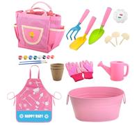 Runkoyea Juego de Jardinería para Niños,Juguetes Educativos de Ciencia,Guantes Pala Juego de Jardín | para Niños y Niñas en Exterior, Patio, Césped, Playa, Viaje, , Cumpleaños y