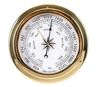 RUNLAIKEJI Barómetro termómetro higrómetro reloj, medidor de presión barométrico para el hogar, barómetro analógico instrumentos de estación meteorológica