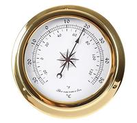 RUNLAIKEJI Barómetro termómetro higrómetro reloj, medidor de presión barométrico para el hogar, barómetro analógico instrumentos de estación meteorológica