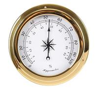 RUNLAIKEJI Barómetro termómetro higrómetro reloj, medidor de presión barométrico para el hogar, barómetro analógico instrumentos de estación meteorológica