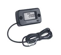 Runleader Digital Autoalimentado Tacómetro/Horas, Tiempo de intervalo de mantenimiento, Alerta de RPM para montar en césped Tractor Generador Compresor Fuera de borda Motor Jetski Motosierras