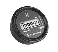 Runleader Medidor de horas digital, AC 6V a 85V & DC 6V a 60V, TOT Horas acumuladas para ZTR Lawn Tractor Golf Cart Line Trimmer Electric Car Jetski Dirt Bike Snowblower(L: (AC6-85V/DC6-60V))