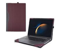 RUNMEIJIA Funda para Samsung Galaxy Book5/4/3 Pro 360 de 16 Pulgadas, Book4/3 Pro y Book 4/3 Ultra [no Apta para Book4/3 360], Funda 2 en 1 de Piel sintética (Rojo)