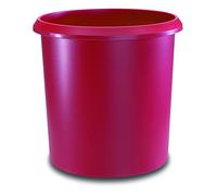 Runner Allrounder - Papelera redonda con asa, plástico resistente, 18 L, 18 litros, color rojo