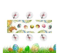 Runner per Tavola Pasquale - 72x13 pollici Tovaglia Con Uova e Conigli Dipinti a Mano 183 cm, Decorazioni per Tavola di Pasqua, Ideale per CASA Ufficio Cucina Festa Con Famiglia e Amici