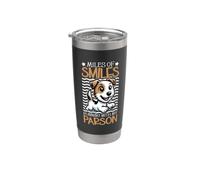 Runner y Parson Russell Terrier Vaso térmico de acero inoxidable de doble pared