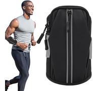 Running Arm Band, Waterproof Sports Armband with Adjustable Strap, 6.7x3.54x1.57 inches Multifunctional Phone & Key Holder, Secure Fitness Accessory for Jogging, Gym