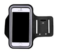 Running Armband Phone Holder - Waterproof Sports Purse | Lightweight Shockproof Bag with Key Slot For Devices Up To 6 Inches, Reflective Armband For Hiking Cycling Workout and Jogging Black