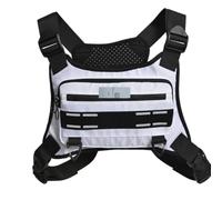 Running Belt For Cell Phone - Bolsa impermeable | Cell Phones Jogging Running Belt | Protects Phone/Money/Card/Keys, Ideal for Swimming, Rafting, Kayaking Reflective Chest Pocket Adjustable, blanco