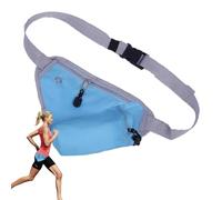 Running Belt, Money Belt, Phone Holder for Running, Money Belts for Travel Hidden 11.02x8.27x7.87 Inches and Running Fanny Pack Adjustable Waist Pack Large Capacity for Women and Men, Azul claro,