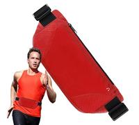 Running Belt Waist Pack, Sports Phone Waist Pouch, Waterproof Belts Bag, Lightweight Gear for Hiking, Camping, Jogging, Traveling, Dog Walking, Cycling, Size: 12,6 x 4,33 pulgadas, rojo, Se référer au
