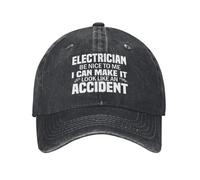 Running Caps Electrician Be Nice To Me I Can Make It Breathable Baseball Cap Sun Hats For Adults Men Hiking Ligera Basecap Secado Rápido Gorra El Sol Moda para Exterior Tenis Outdoor