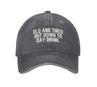 Running Caps Old and Tired But To Day Drink Soft Trucker Cap Sun Hats For Climbing Sports Shopping Secado Rápido Sombrero Clásico Gorra Hombre para Running Adulto Acampada