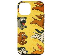 Running Cartoon Dogs Colorful Funny Pet Lover Design Carcasa para iPhone 12 Mini