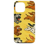 Running Cartoon Dogs Colorful Funny Pet Lover Design Carcasa para iPhone 13 Pro MAX